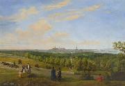 Edvard Petersen A view from Tallinn to Lasnamae oil painting